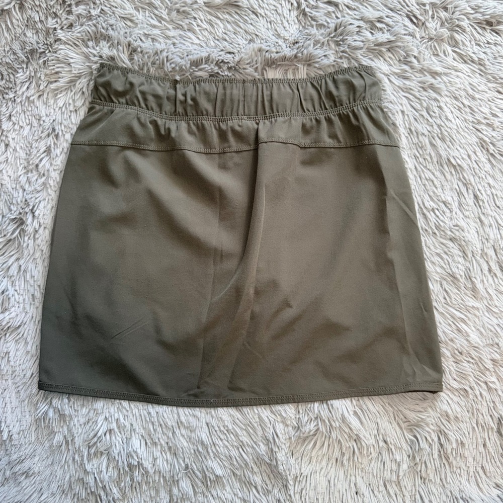 RBX Active Skort Women Small Olive Green Drawstring Athletic Skirt Pocket - Picture 3 of 3